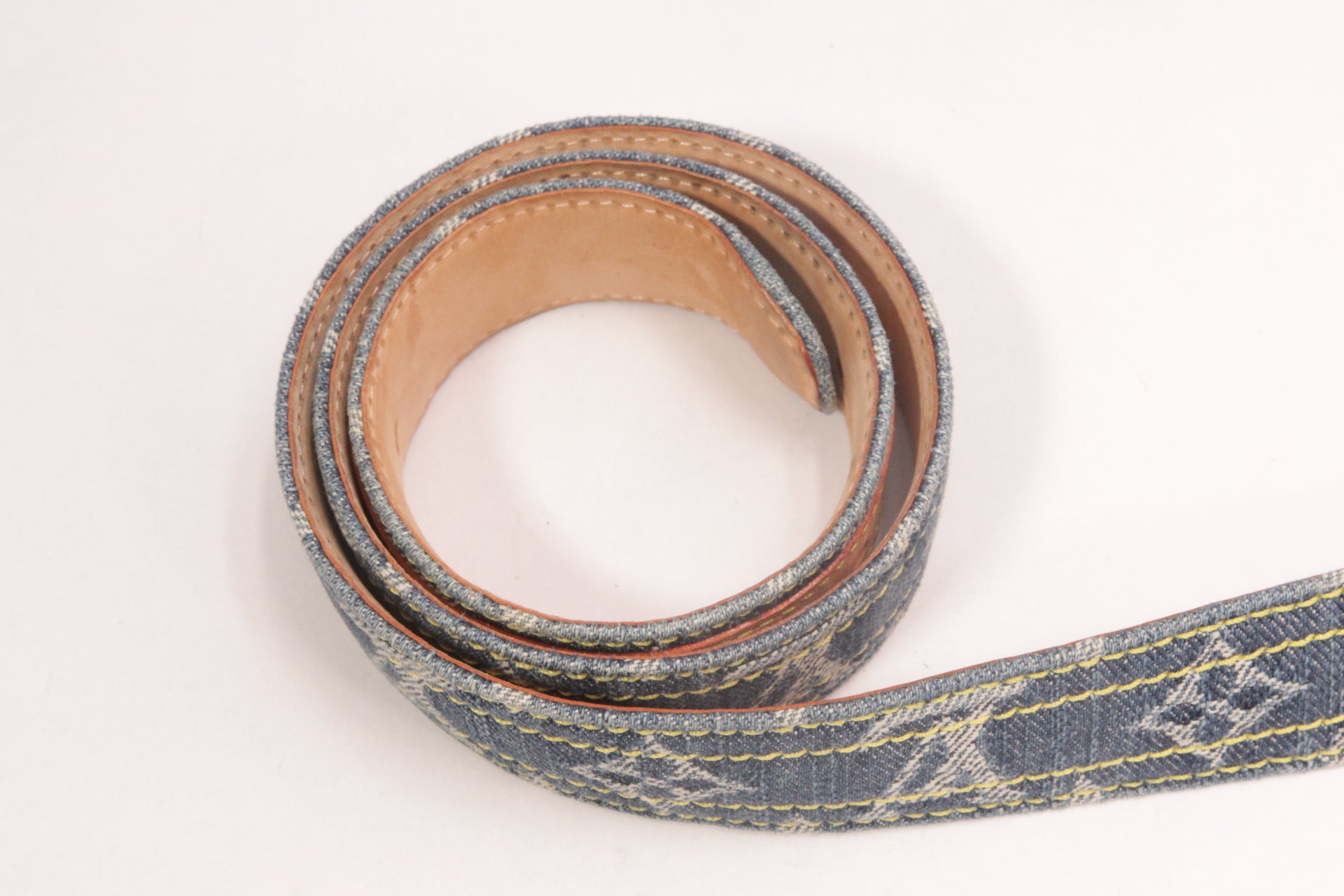 Louis Vuitton Ceinture Blue Monogram Denim Gürtel